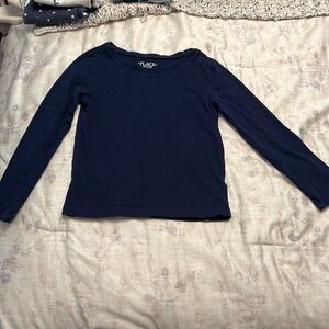 Children’s Place Girls long sleeve Navy Blue shirt size small 5/6